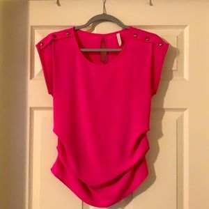 Hot pink blouse! Chocolate brand made in the USA